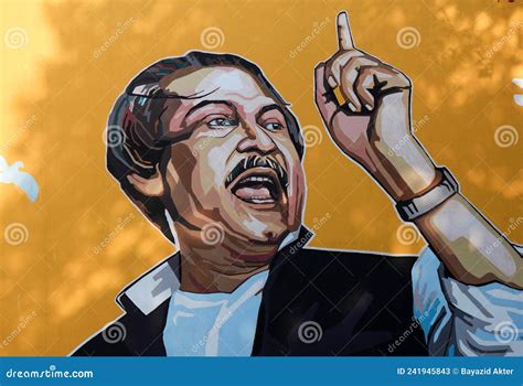 Wall Painting /portrait, the Father of the Nation Bangabandhu Sheikh Mujibur Rahman Editorial ...