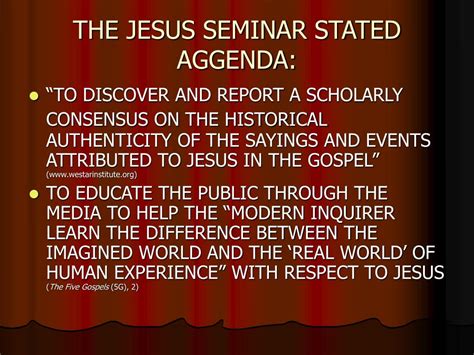 PPT - THE JESUS SEMINAR AND HIGHER CRITICISM PowerPoint Presentation, free download - ID:3733982