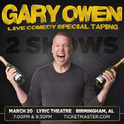 CANCELLED Gary Owen Live Comedy Special Taping CANCELLED – The Lyric Theatre