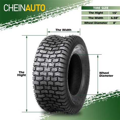 13x5.00-6 Lawn Mower Tire, 2Pcs 13x5x6 13-5-6 Turf Tire for Lawn Mower ...