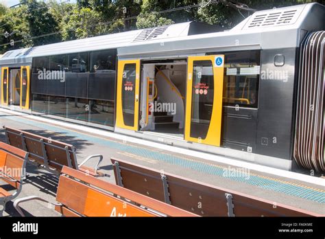 Sydney train at Artarmon railway station on Sydney lower north shore,New south wales,Australia ...