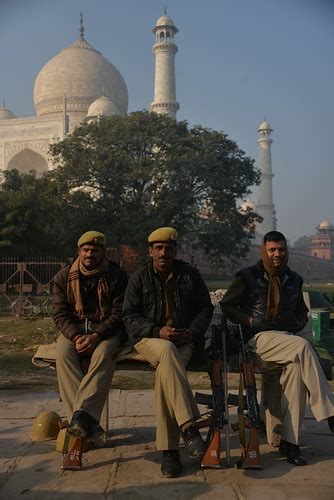 Taj Mahal Guards | Guards in front of the Taj Mahal. | Claire Dal Nogare | Flickr