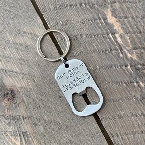 Bottle Opener Keychain Custom Keychain Handstamped Keychain ...