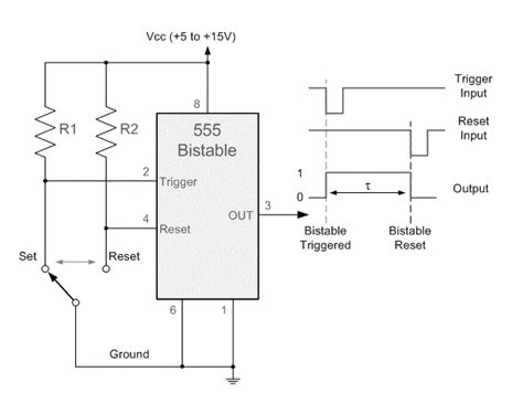 Bistable Multivibrator Using IC 555 Circuit | YK69 Elektro