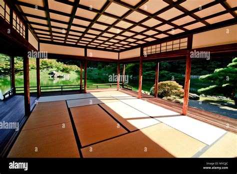 japanese ancient tea house and royal garden Stock Photo - Alamy