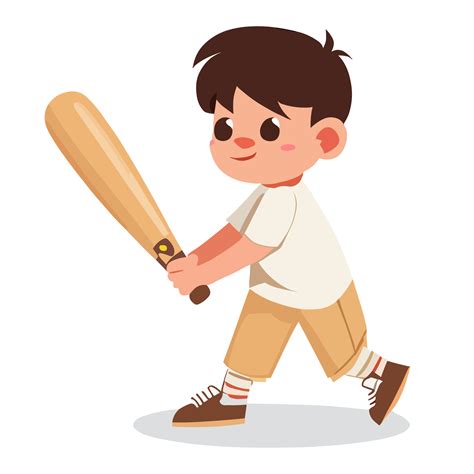 Kids Playing Cricket Clipart