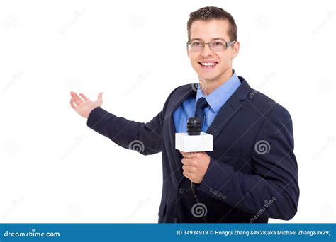 News journalist reporting stock image. Image of cutout - 34934919