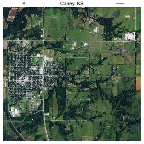 Aerial Photography Map of Caney, KS Kansas