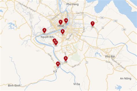 Hue Vietnam Map