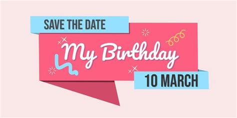 Save The Date Birthday Vector Art, Icons, and Graphics for Free Download