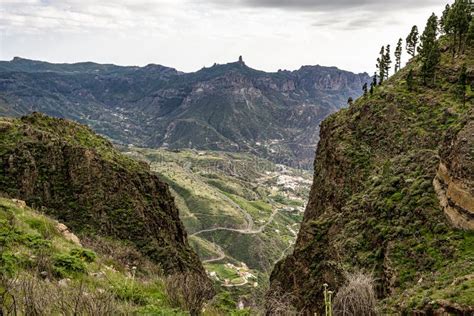 Gran Canaria Hiking Route Cruz De Tejeda To Artenara, View into Caldera De Tejeda, Canary ...