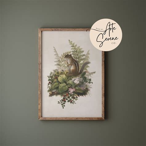 Cottagecore Art Print Digital Download Printable Wall Art Nursery Animals Art Print Woodland ...