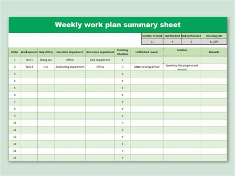 Blank Weekly Schedule Template
