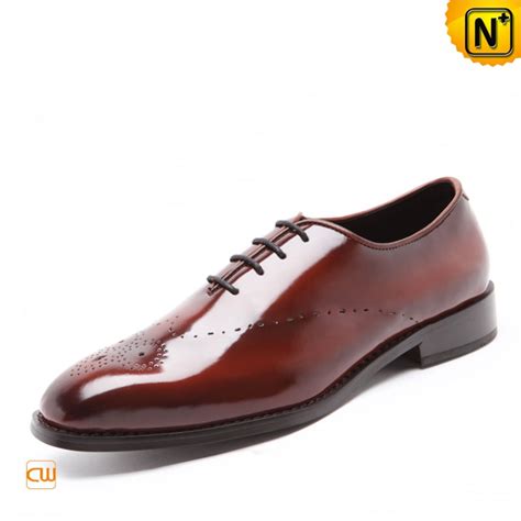 Mens Designer Brown Leather Brogue Shoes CW762043