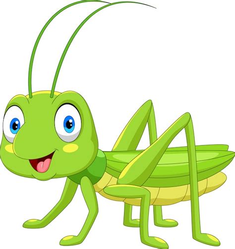 Premium Vector | Cute grasshopper cartoon