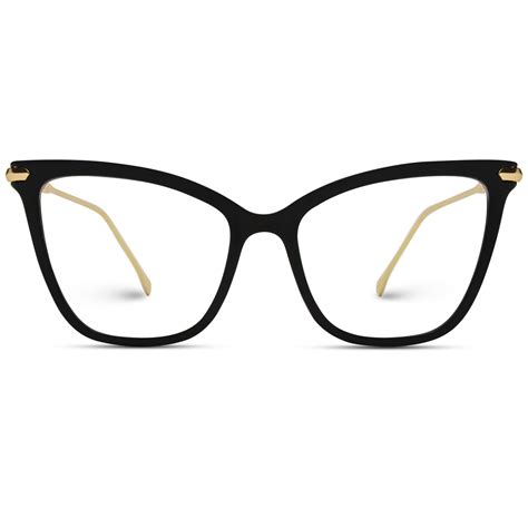 Kinsley - Oversized Metal Frame Cat Eye Shape Blue Light Glasses For Women | Cat eye glasses ...
