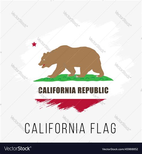 Usa state california flag design template Vector Image