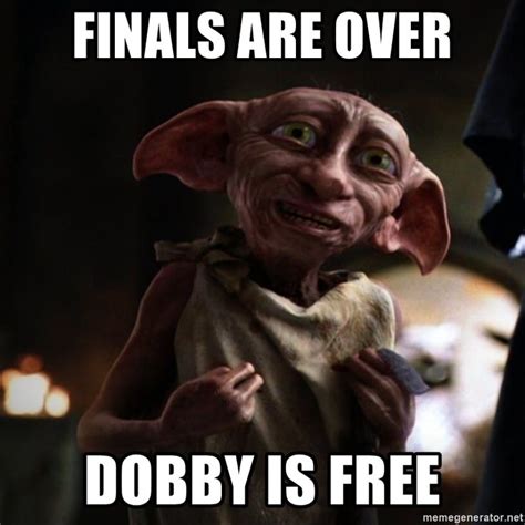 Finals are over Dobby is free - Dobby is free | Meme Generator | Free ...