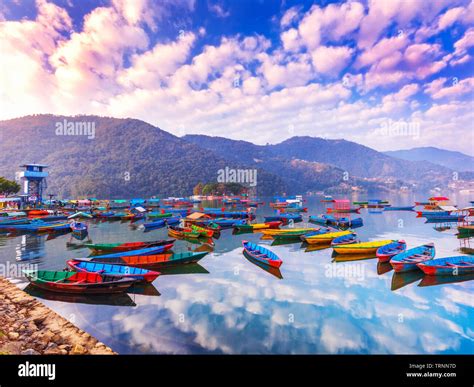 Phewa lake at pokhara hi-res stock photography and images - Alamy