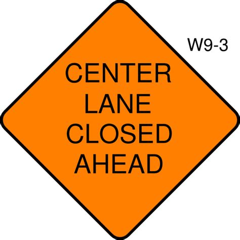 Center Lane Closed Ahead Clip Art at Clker.com - vector clip art online ...