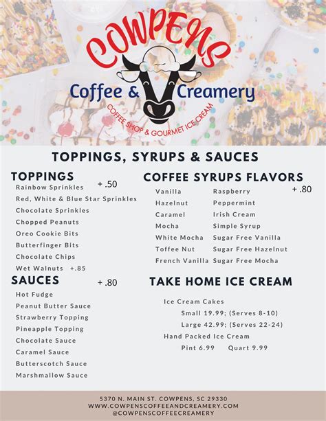 Ice Cream and Coffee Shop - Cowpens Coffee & Creamery