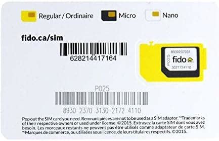 Amazon.com: Fido SIM Card (Canada) : Cell Phones & Accessories