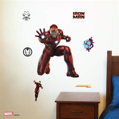 Marvel Iron Man Wall Decal - Iron Man Wall Decals with 3D Augmented ...