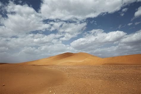 Sahara desert landscape with blue sky. Dunes background Photograph by Tjeerd Kruse - Fine Art ...