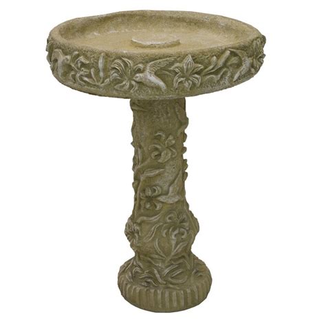 27-in H Desert Sand Concrete Complete Birdbath in the Birdbaths ...