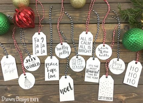 Simple Christmas Gift Tags - FREE Printable - Dream Design DIY