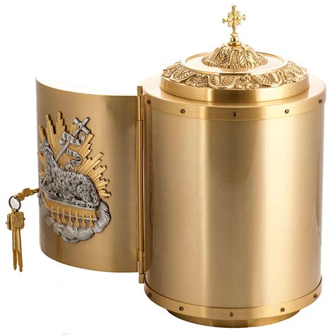 Altar Tabernacle in gold-plated brass with Lamb of God in bronze | online sales on HOLYART.com