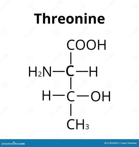 Threonine Chemical Structure. Vector Illustration Hand Drawn | CartoonDealer.com #232834385