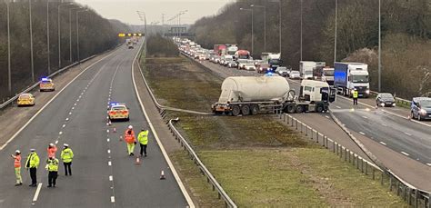 M2 reopens after crash involving lorry between junction 3 at Blue Bell Hill and junction 4 at ...