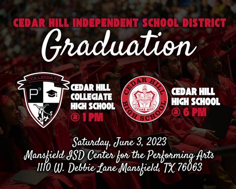 Cedar Hill ISD on Twitter: "We are four days away from Graduation! In ...