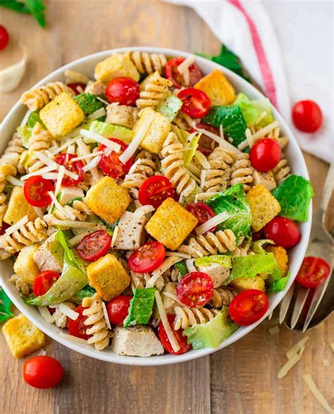 Chicken Caesar Pasta Salad | Healthy Recipe