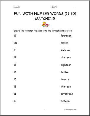 Number Words (11-20) - primary