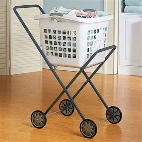 Details about Stair Climber Laundry Trolley Dolly Brown Bag Hamper Basket Cart With Wheels New ...