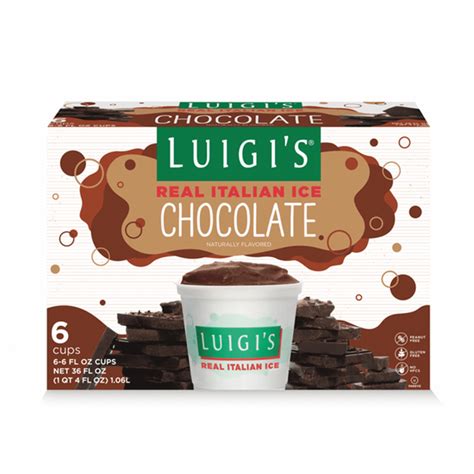 LUIGI'S Real Italian Ice Chocolate (6 fl oz) Delivery or Pickup Near Me - Instacart