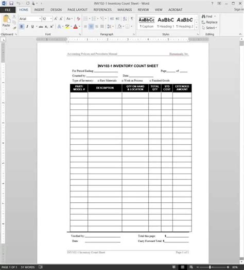 3 Excel Inventory Count Sheet Templates - Word Excel Formats