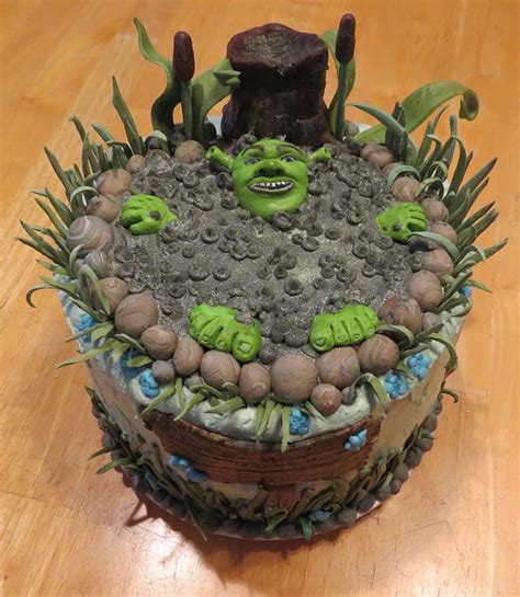 Shrek Swamp Birthday Cake - CakeCentral.com