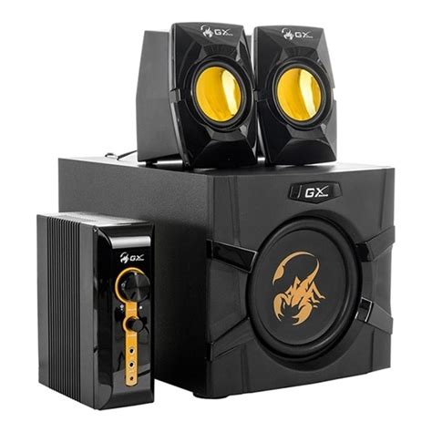 Bocinas Genius Con Subwoofer Sw-g2.1 3000 C/negro/amarillo