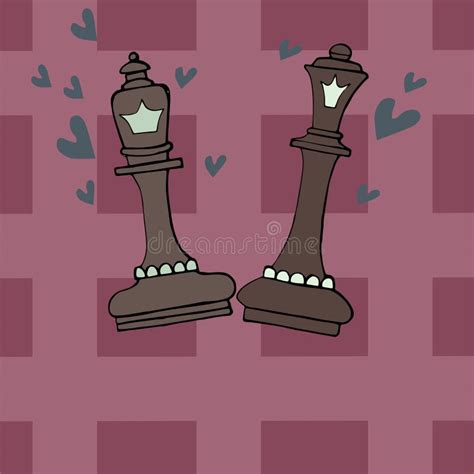 Chess King with a Heart Symbol. Stock Vector - Illustration of ready ...