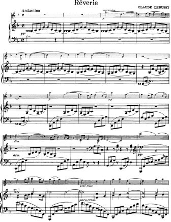 Reverie - originally for piano (Claude Debussy) | Free Violin Sheet Music