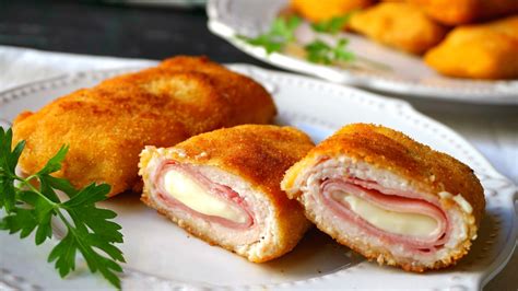 Pechugas rellenas de jamón y queso (cordon bleu) - Anna Recetas Fáciles