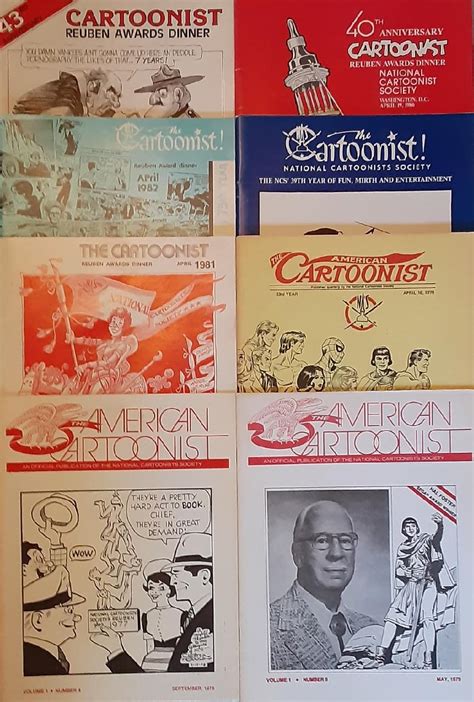 AMERICAN CARTOONIST & CARTOONIST REUBEN AWARDS MAGAZINES SET OF NINE ...