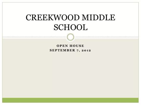 PPT - CREEKWOOD MIDDLE SCHOOL PowerPoint Presentation, free download ...