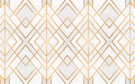 Art Deco Diamond Pattern Wallpaper for Walls | Golden Geo