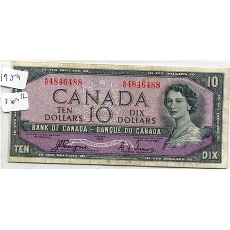 1954 Canada 10 Dollar Bill (Devils Face) - Schmalz Auctions