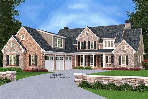 4-Bed House Plan with 3-Car Courtyard Garage with Large Bonus Room Above - 710252BTZ ...