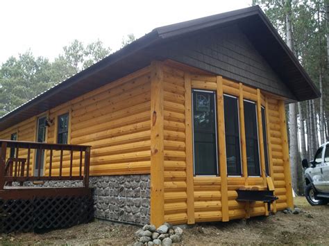 Meadow Valley Log Home by using siding customer converted mobile home to a cabin | Mobile home ...